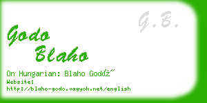 godo blaho business card